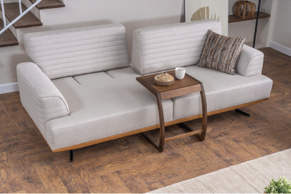 Modern 3-piece living room set: three-seater sofa and armchair for the living room