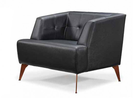 Black living room seating set Noble three-seater cocktail chair 2-piece set