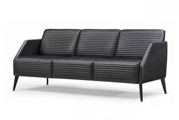 Luxurious black living room sofa set designer armchairs 2-piece set