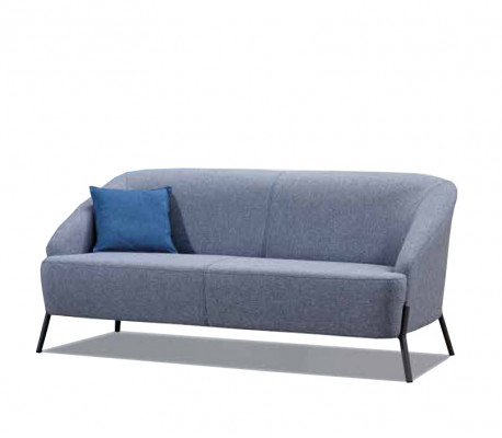 Gray-Blue Sofa Set Designer Upholstered Couches Modern 2-Seater Armchair
