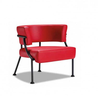 Red sofa set modern faux leather bench designer single-seater 2-piece set