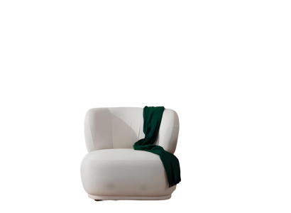 White lounge armchair living room single-seater textile single-seater designer furniture