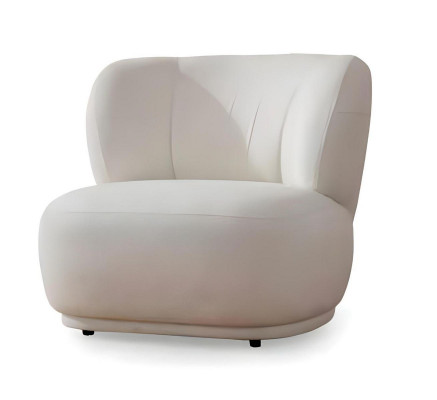 White lounge armchair living room single-seater textile single-seater designer furniture
