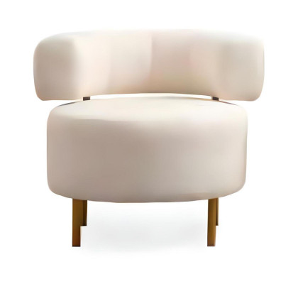 Luxurious Cocktail Chair Modern 1-Seater Guest Room Textile Seating Furniture