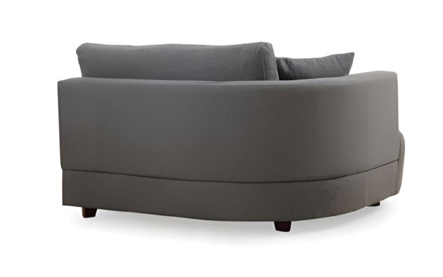 Modern gray L-shaped corner sofa living room couch upholstered furniture wooden frame