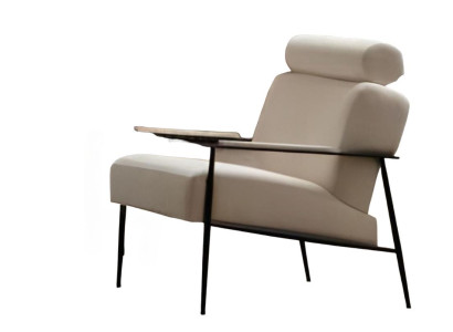 Living room white armchair modern single-seater cocktail chair furniture