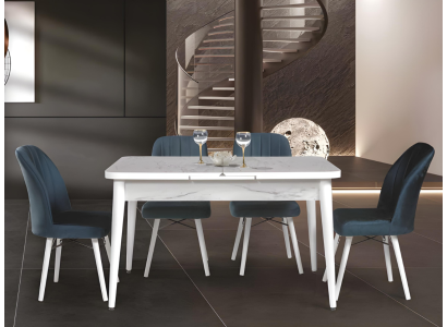 White kitchen table designer dining room dining table luxury rectangular table