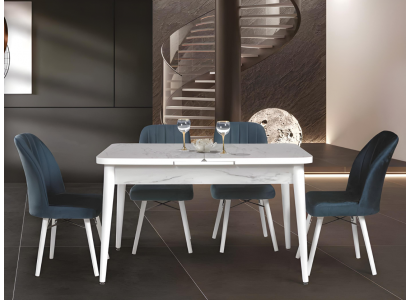 White kitchen table designer dining room dining table luxury rectangular table