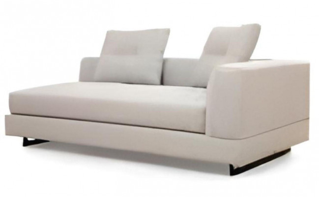 U-shaped living room corner sofa L-shaped modern design style textile material white