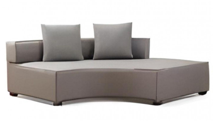 Corner sofa U-shape modern design textile material white solid color textile wood