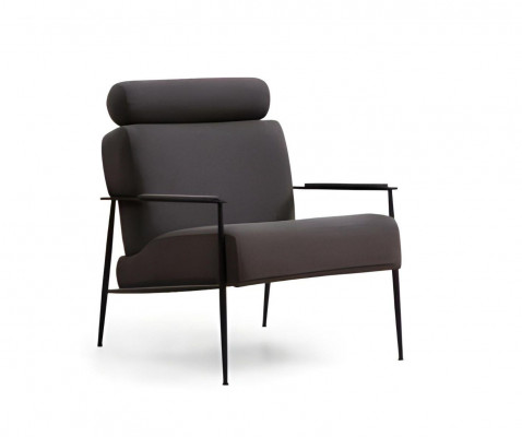 Chair Gray Solid Color Modern Design Style Textile Material Living Room