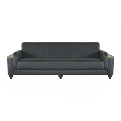 Study Room Sofas Modern Design Living Room Set 4-piece Black Solid Color