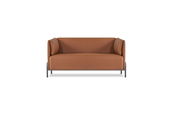 Office set 4-piece 2x armchair with 2x armchair brown plain modern