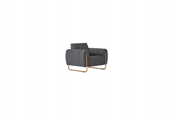 Home office fabric sofas set: 3-seater, 2 armchairs, coffee table, modern style
