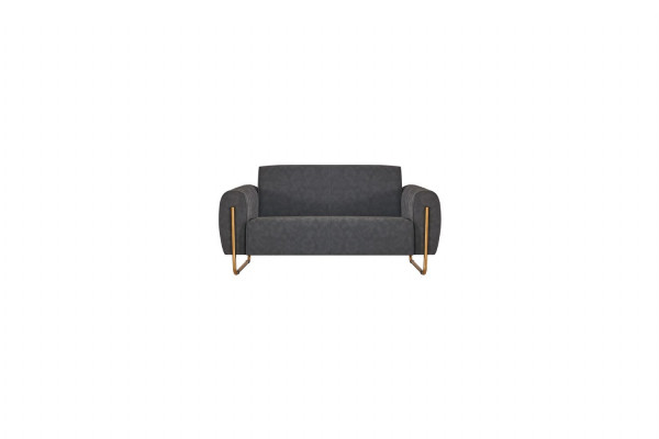 Noble gray office suite 2x upholstered two-seater wooden coffee table fabric furniture
