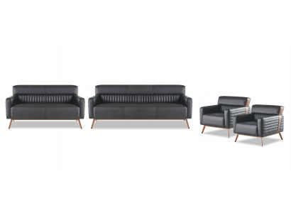 Office room set 4-piece 3-seater 2-seater with armchair modern design style