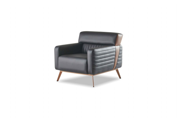 Sofas 4-piece study set 2-seater armchair gray solid color living room