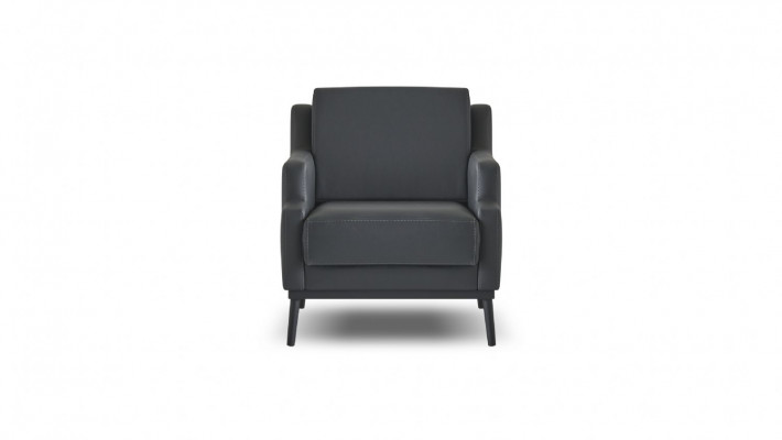 Home office set 4 pcs: 3-seater, 2-seater, 2x armchairs, dark gray, plain