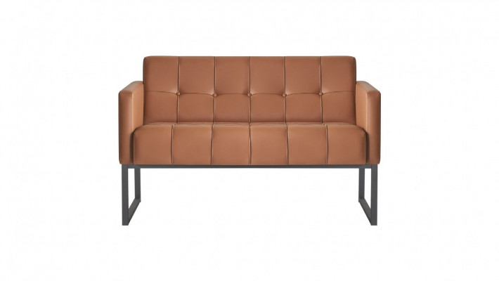 Office room set 5-piece 3-seater 2-seater 2x armchairs coffee table brown style