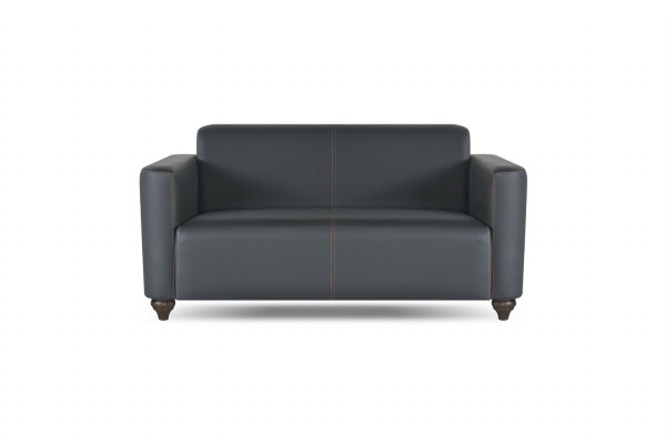 Office set 4-piece 2x 2-seater with 2x armchairs black color living room