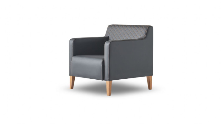 Office set 2-piece Black 2-seater Armchair Solid Color Living Room