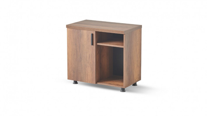 Study set 3-piece office table sideboard chest of drawers storage brown black