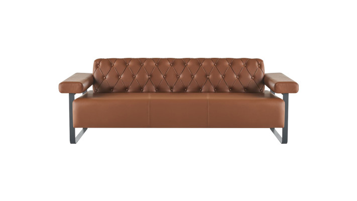 Chesterfield Couch Style 3-Seater 2-Seater Sofas Leather Sofas Modern Stainless Steel