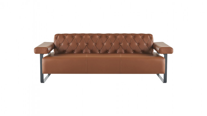 Modern steel 3-seater sofas armchair Chesterfield leather sofas