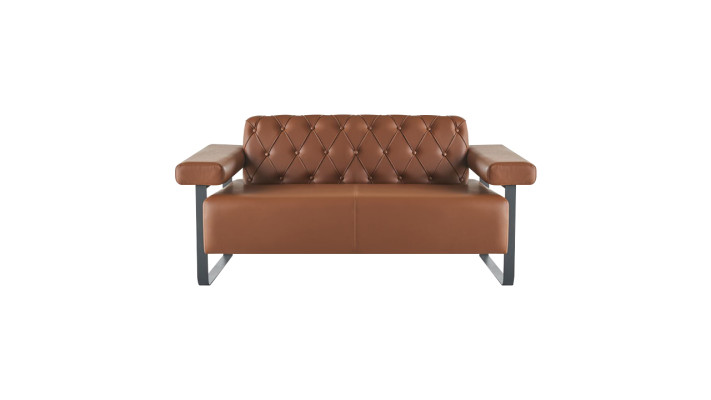 Leather sofas, 2-seater sofas, armchair, couch, buttons, Chesterfield, stainless steel
