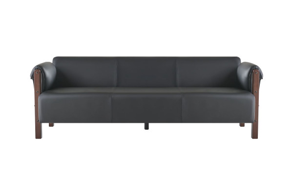Seating furniture 3-seater 2-seater couch sofas leather sofa set armchair black