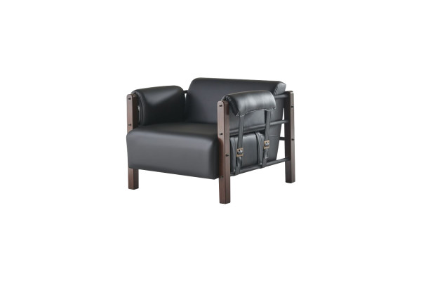 Seating furniture 3-seater 2-seater couch sofas leather sofa set armchair black
