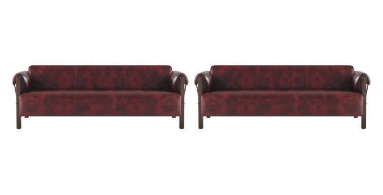 Sofas 3-seater leather sofa set Bordeaux modern style couch soft armrests