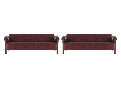 Sofas 3-seater leather sofa set Bordeaux modern style couch soft armrests