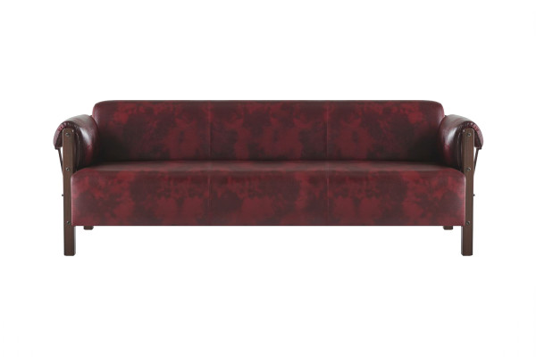 Couch Bordeaux Leather Sofas Wood Complete 3-Piece 3-Seater 2-Seater Armchair