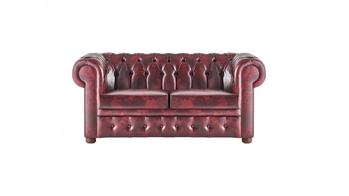 Leather sofas Chesterfield sofas 2-seater armchair Bordeaux classic leather