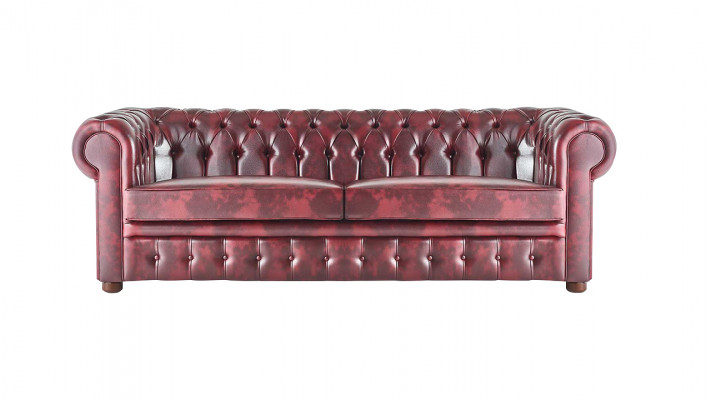 Leather sofa set 3-seater armchair Bordeaux Chesterfield upholstered sofa leather 4-piece