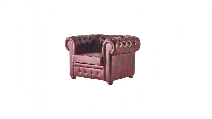 Leather sofa set 3-seater armchair Bordeaux Chesterfield upholstered sofa leather 4-piece