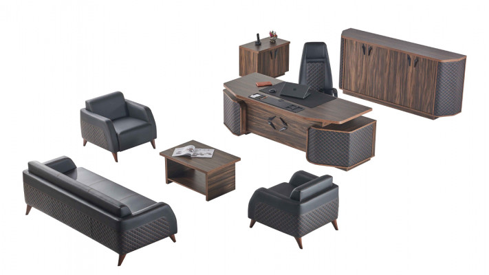 Desk sofas complete study set office furniture suite