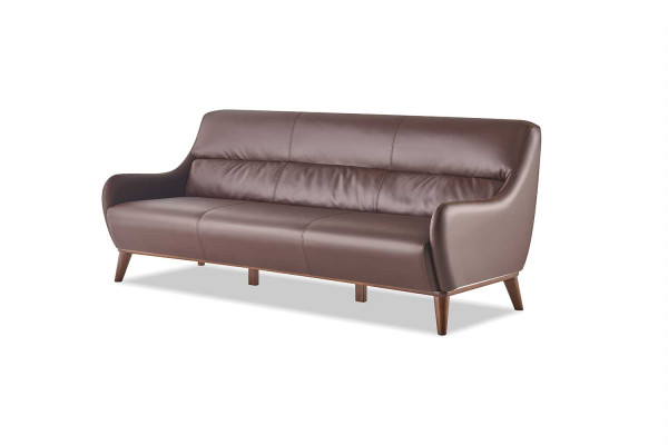 Complete Sofa Set 3-Seater 2-Seater Armchair Brown Classic Leather Couch