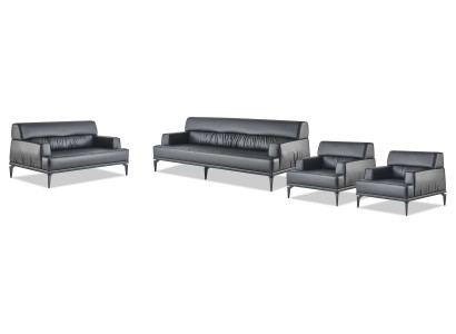 Sofa set sofas black leather sofas sofa set 3-seater 2-seater armchair