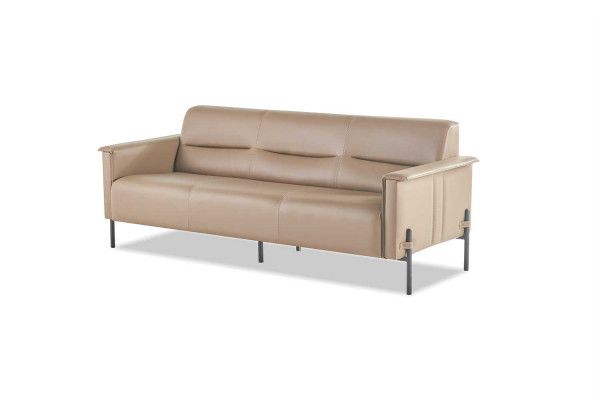 Complete Sofa Set 3-Seater Armchair Leather Sofa Modern Recliner Leather