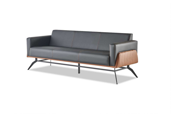 Sofa sets black brown leather sofas 3-seater 2-seater armchair modern