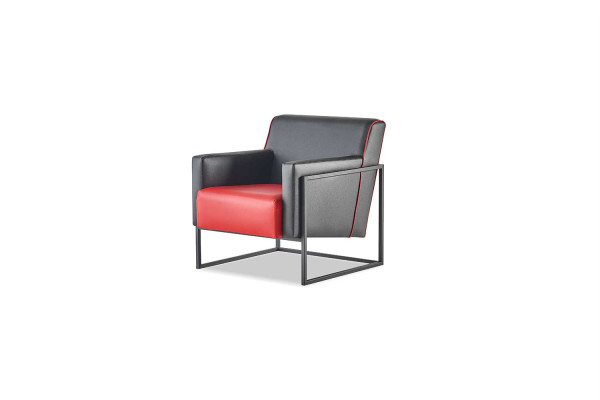 Sofa Set 3-Seater 2-Seater Armchair Black Red Modern Leather Leather Sofas