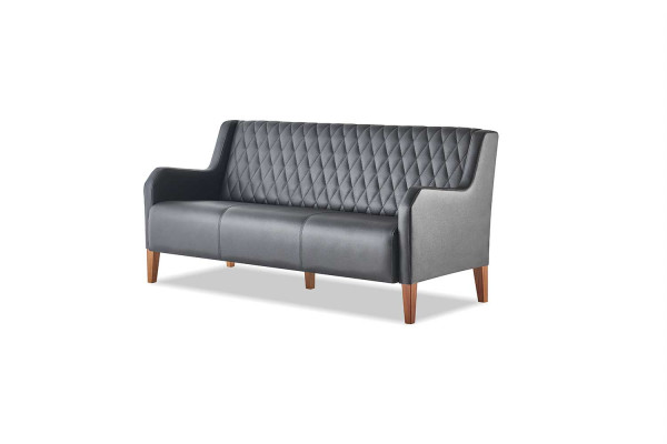 Complete set: 3-seater, 2-seater, armchair, black sofa set, modern sofas