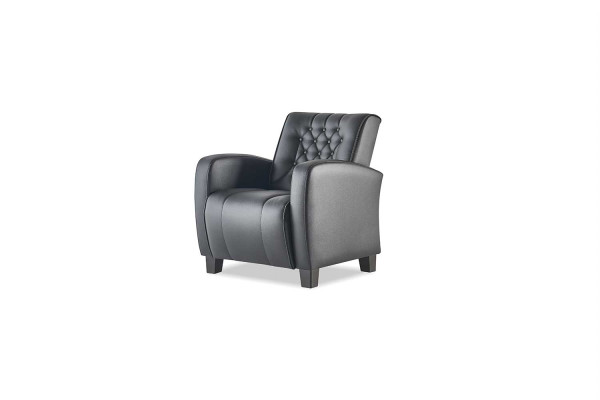 Complete 3-seater 2-seater armchair black Chesterfield leather sofa set sofas