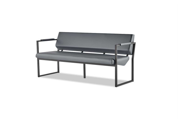 Complete office set sofas 2-seater armchair black leather sofas modern leather