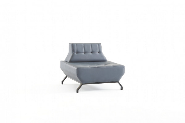 Sofa set red 3-seater gray armchair Art Deco sofas Chesterfield leather couch