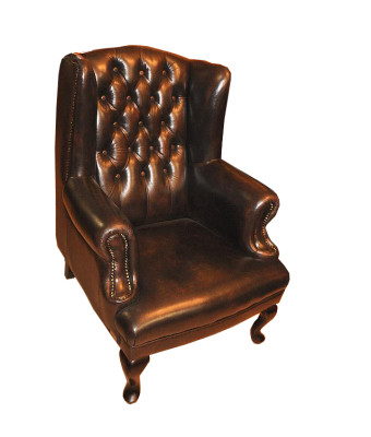 Wingback armchair Chesterfield leather armchair armchair fabric leather couch sofa Bigking