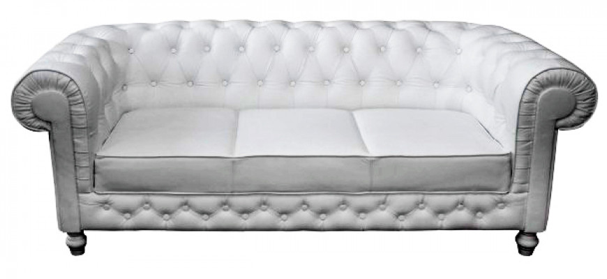 Chesterfield Couch Sofa Set 3-Seater Upholstery Leather Sofas Couches WHITTBY