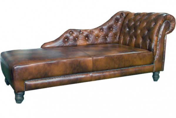 Chesterfield chaise lounges leather chaise textile fabric sofa relax